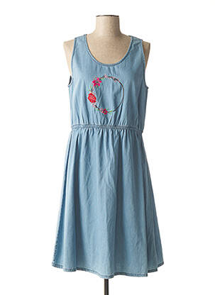 Robe mi-longue sans manche sans manche bleu AGATHE & LOUISE femme