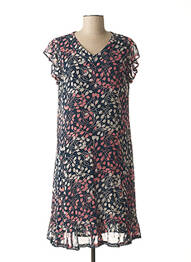 Robe mi-longue coupe fluide bleu AGATHE & LOUISE femme