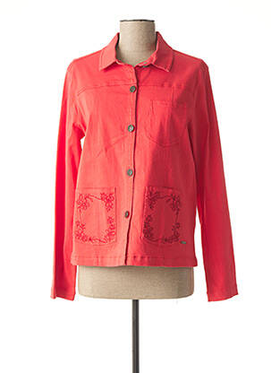 Veste en jean manches longues rouge AGATHE & LOUISE femme
