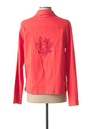 Veste en jean manches longues rouge AGATHE & LOUISE femme