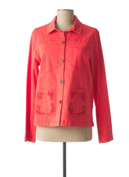 Veste en jean coupe cintrée rouge AGATHE & LOUISE femme