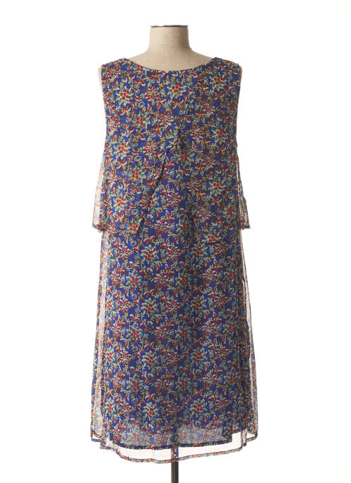 Robe mi-longue bleu AGATHE & LOUISE pour femme