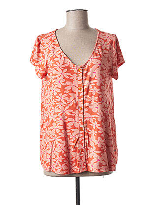 Chemisier manches courtes manches courtes orange AGATHE & LOUISE femme