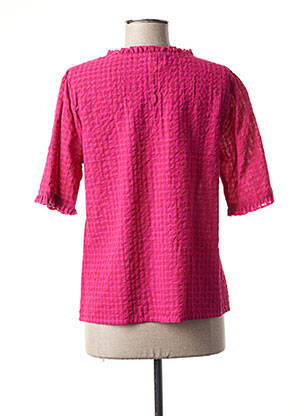 Chemisier coupe cintrée manches 3/4 rose AGATHE & LOUISE femme