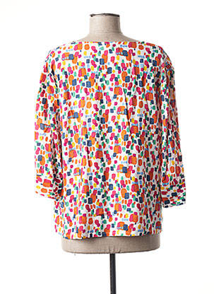 Chemisier tissage popeline manches 3/4 rouge AGATHE & LOUISE femme