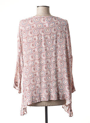 Blouse imprimé fleurs manches 3/4 rose L'ATELIER D'ANNA femme