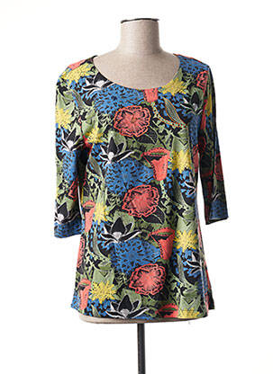 T-shirt manches 3/4 manches 3/4 bleu AGATHE & LOUISE femme