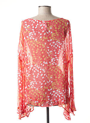 Blouse légère et transparente manches longues rouge AGATHE & LOUISE femme