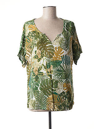 Blouse manches courtes manches courtes vert L'ATELIER D'ANNA femme