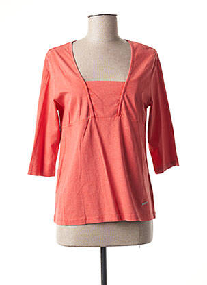 T-shirt manches 3/4 manches 3/4 rouge L'ATELIER D'ANNA femme