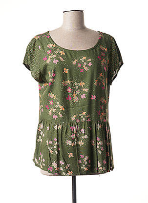 Blouse manches courtes manches courtes vert AGATHE & LOUISE femme