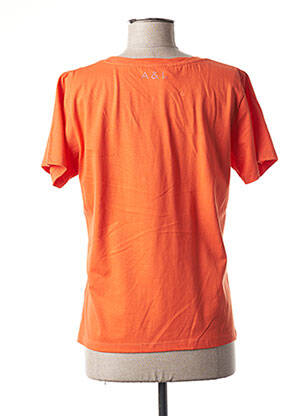 T-shirt sérigraphie avec strass manches courtes orange AGATHE & LOUISE femme