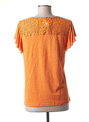 T-shirt col v manches courtes orange AGATHE & LOUISE femme