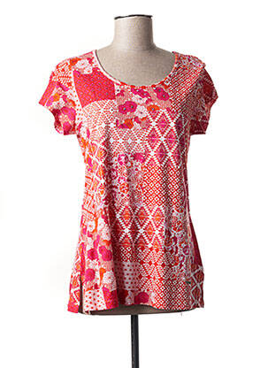 T-shirt stretch manches courtes rouge AGATHE & LOUISE femme