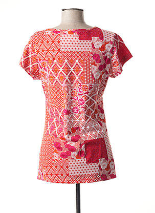 T-shirt stretch manches courtes rouge AGATHE & LOUISE femme