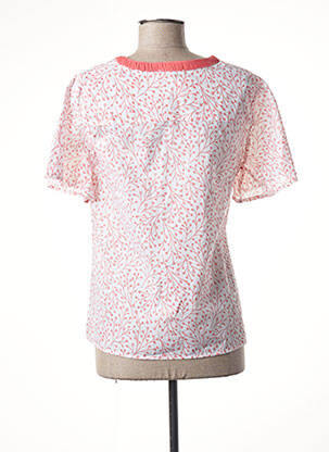 Blouse imprimé fleurs manches longues orange L'ATELIER D'ANNA femme