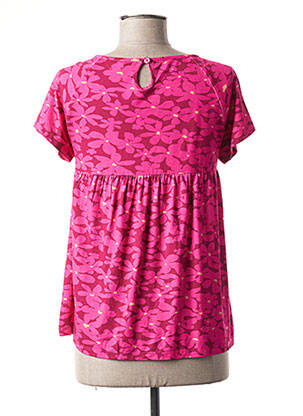 Blouse imprimé fleurs manches courtes rose AGATHE & LOUISE femme