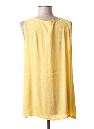 Top tissage crêpe sans manche jaune AGATHE & LOUISE femme