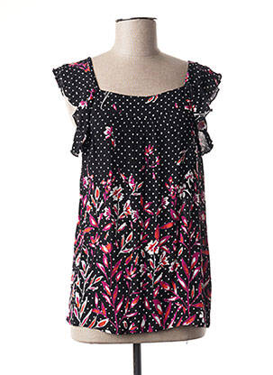 Blouse imprimé fleurs manches courtes noir AGATHE & LOUISE femme