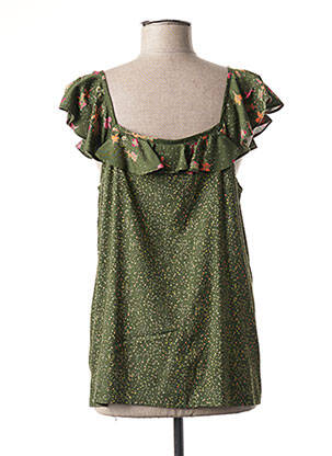 Blouse imprimé fleurs manches courtes vert AGATHE & LOUISE femme