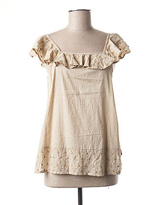 Blouse manches courtes manches courtes marron AGATHE & LOUISE femme
