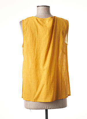 Blouse col rond sans manche jaune AGATHE & LOUISE femme
