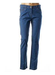 Jeans coupe slim broderie rivets taille normale bleu AGATHE & LOUISE femme