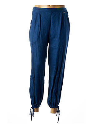 Pantalon droit taille élastique bleu AGATHE & LOUISE femme