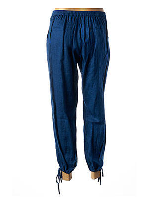 Pantalon droit taille élastique bleu AGATHE & LOUISE femme