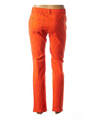 Jeans coupe slim broderie rivets taille normale orange AGATHE & LOUISE femme