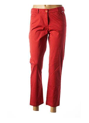 Pantalon 7/8 tissage popeline rouge AGATHE & LOUISE femme