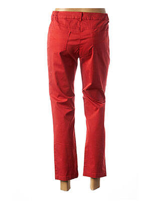 Pantalon 7/8 tissage popeline rouge AGATHE & LOUISE femme