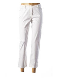 Pantalon 7/8 tissage popeline blanc AGATHE & LOUISE femme