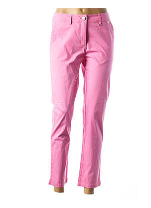 Pantalon slim taille élastique rose AGATHE & LOUISE femme