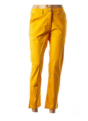 Pantalon slim taille élastique jaune AGATHE & LOUISE femme