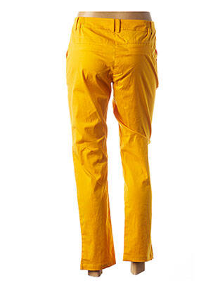 Pantalon slim taille élastique jaune AGATHE & LOUISE femme