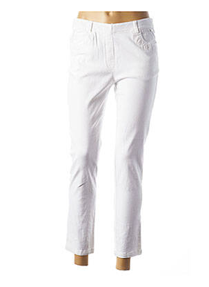 Jeans coupe slim tissage brut taille normale blanc AGATHE & LOUISE femme