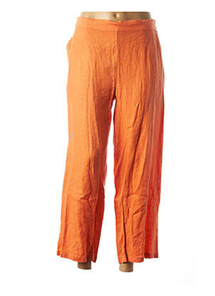Pantalon droit taille élastique orange AGATHE & LOUISE femme