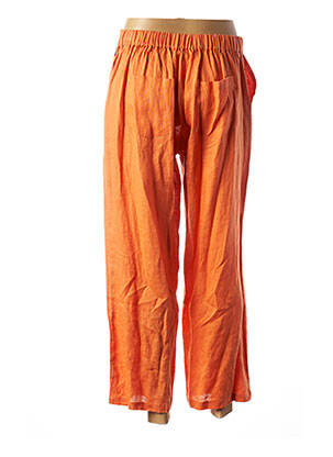 Pantalon droit taille élastique orange AGATHE & LOUISE femme
