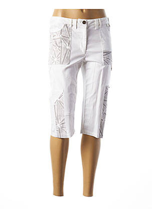 Pantacourt coupe droite taille normale blanc AGATHE & LOUISE femme