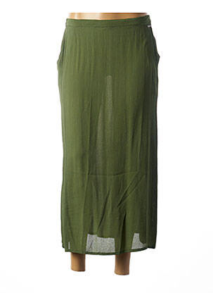 Jupe longue coupe droite vert AGATHE & LOUISE femme