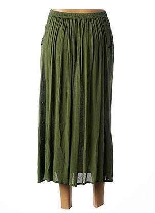 Jupe longue coupe droite vert AGATHE & LOUISE femme