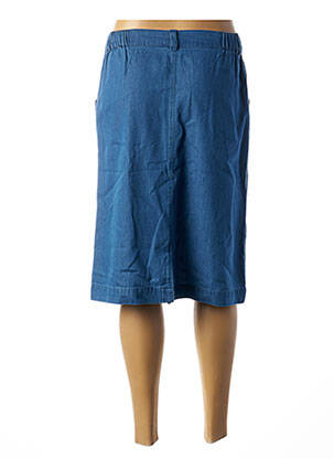 Jupe mi-longue coupe droite bleu AGATHE & LOUISE femme
