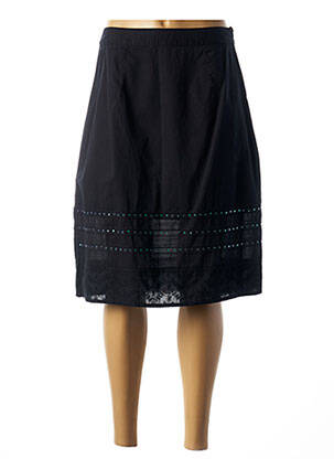 Jupe mi-longue fermeture zip latéral noir AGATHE & LOUISE femme
