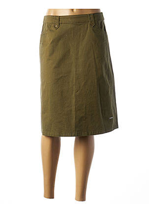 Jupe mi-longue coupe droite vert AGATHE & LOUISE femme