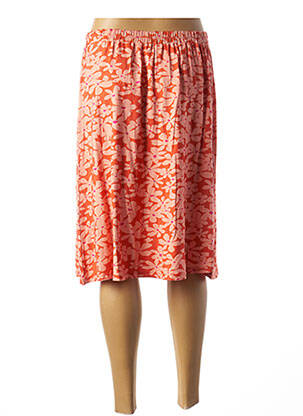 Jupe mi-longue coupe droite orange AGATHE & LOUISE femme