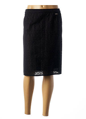 Jupe mi-longue coupe droite noir AGATHE & LOUISE femme