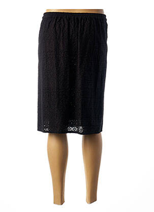 Jupe mi-longue coupe droite noir AGATHE & LOUISE femme