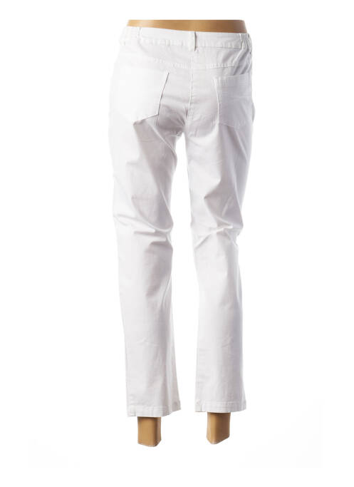 Pantalon 7/8 tissage popeline blanc AGATHE & LOUISE femme