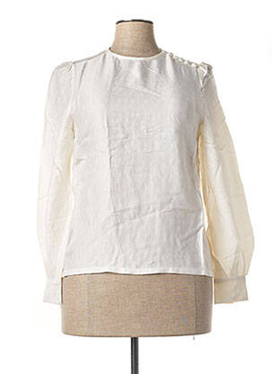 Blouse manches courtes manches courtes beige SEE U SOON femme